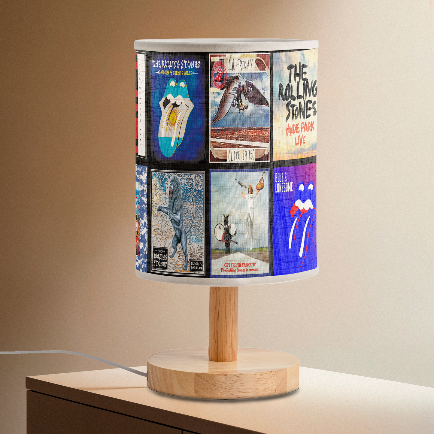 The Rolling Stones Album Art Fabric Lamp – Rock ’n’ Roll Vibes