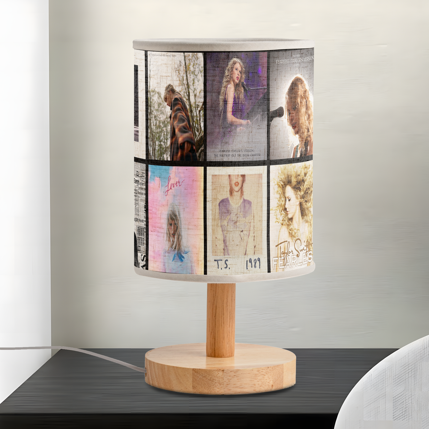 Swiftie Album Cover Fabric Lamp – Taylor Inspired Home Décor