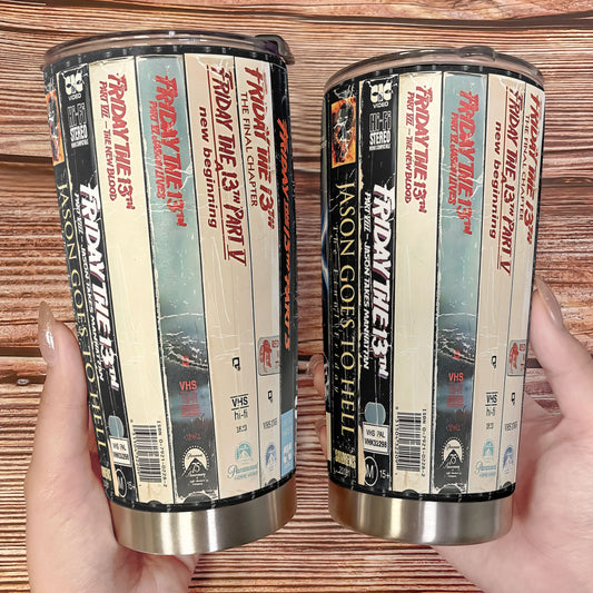 Friday the 13th VHS Horror Collection Tumbler 20oz -40z