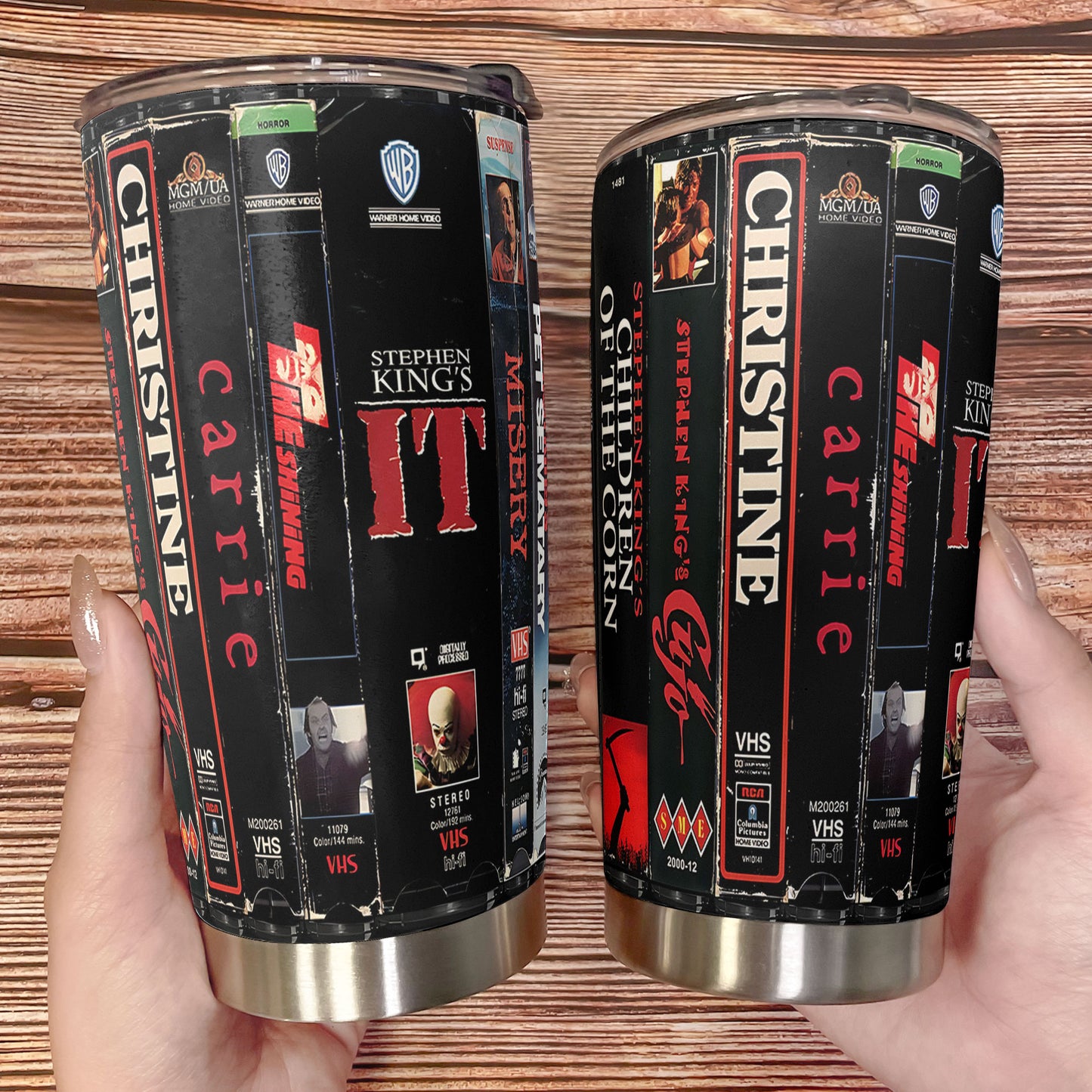 Stephen King VHS Horror Tumbler – Classics from the Master of Fear Tumbler 20oz 40oz