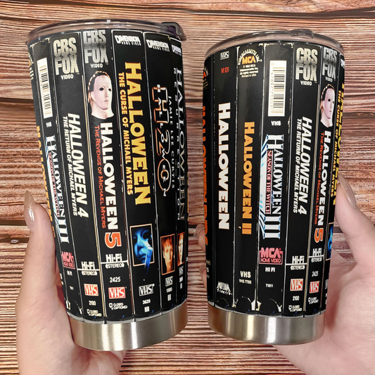 Michael Myers VHS Tumbler – Halloween Franchise Collector’s Cup Tumbler 20oz 40oz