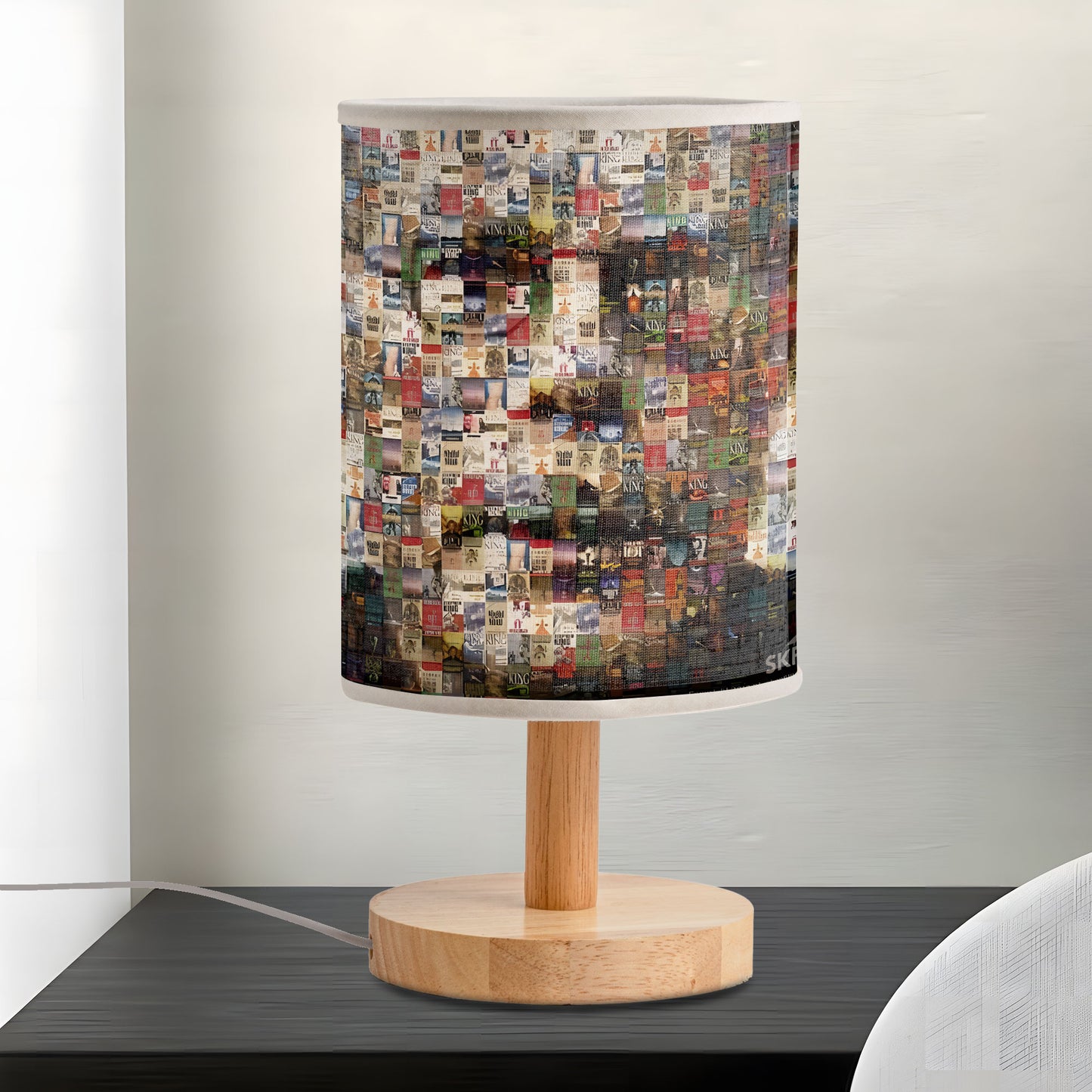 Stephen King Book Cover Collage Lamp