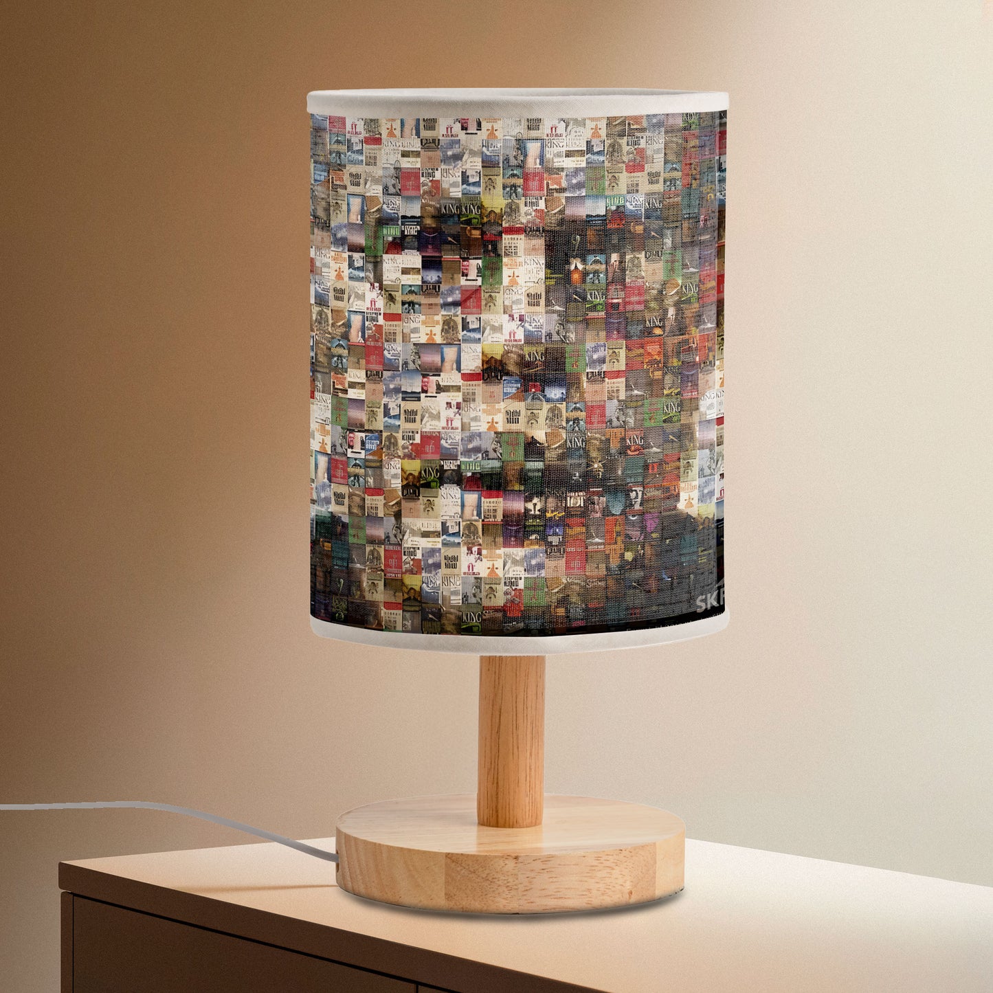 Stephen King Book Cover Collage Lamp