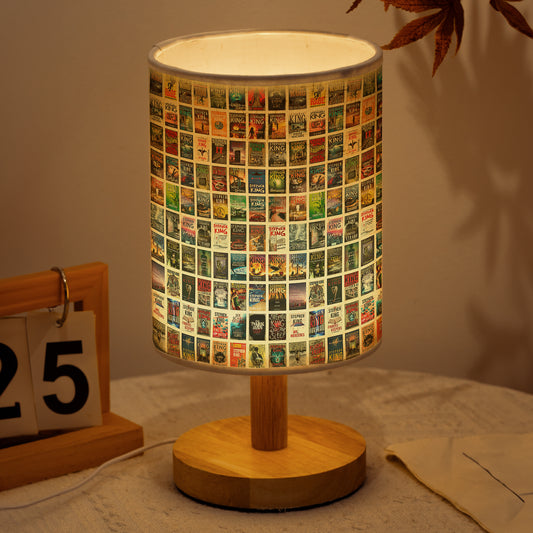 Stephen King Book Cover Table Fabric Lamp – Horror Literature Décor
