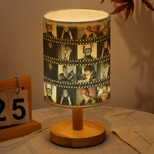 Frankenstein Film Reel Table Fabric Lamp – Classic Horror Movie Design