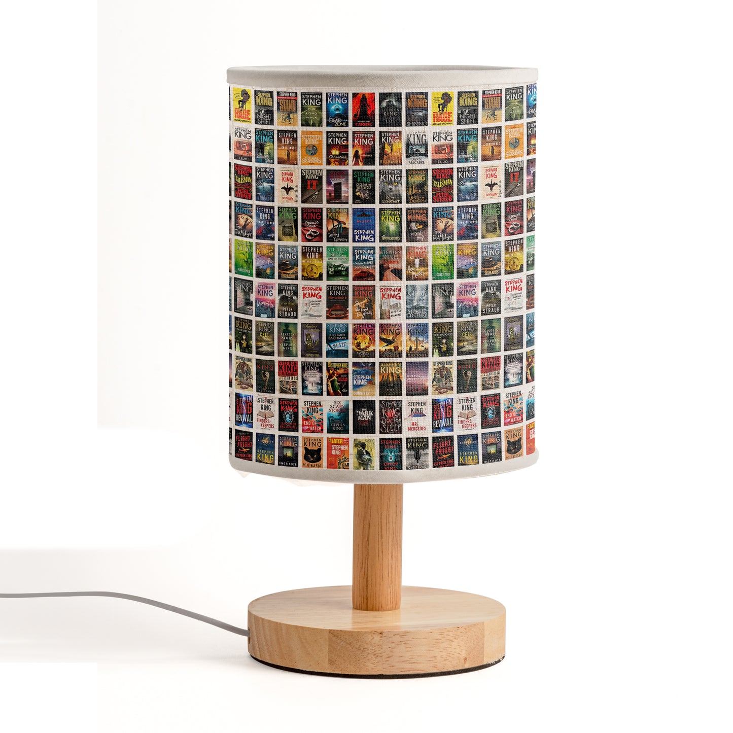 Stephen King Book Cover Table Fabric Lamp – Horror Literature Décor