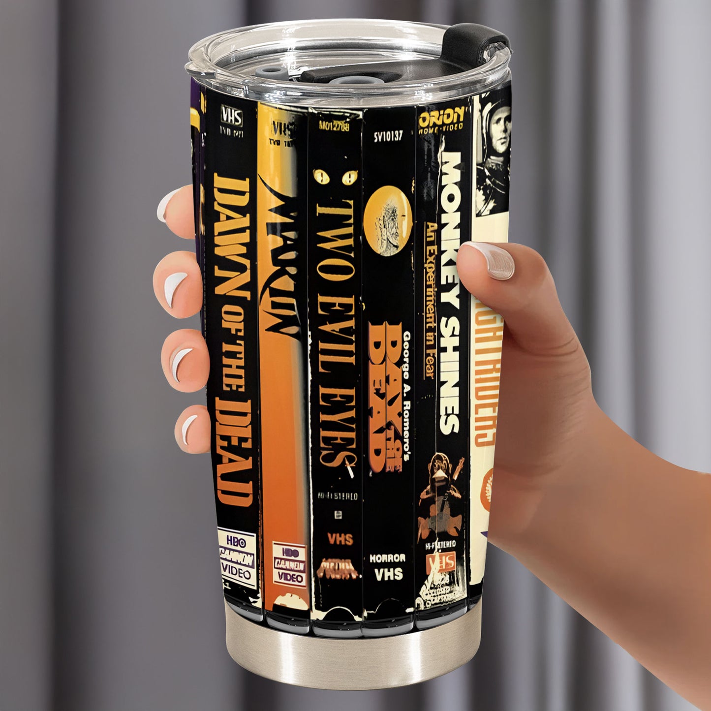 Retro Horror VHS Tumbler – Romero Classics & Cult Favorites Tumbler 20oz 40oz