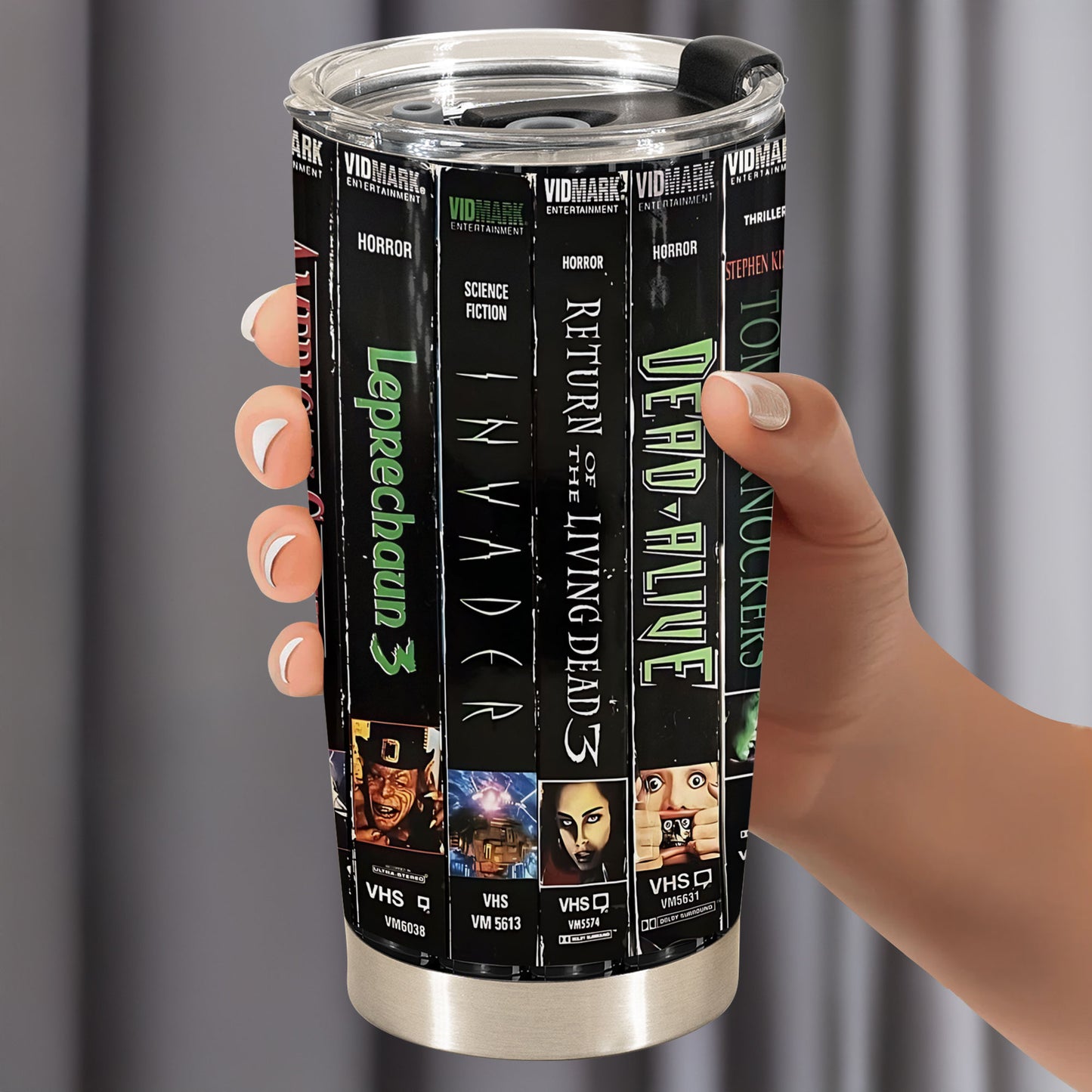 Obscure VHS Horror Tumbler – Cult Classics From the Dark Side Tumbler 20oz 40oz