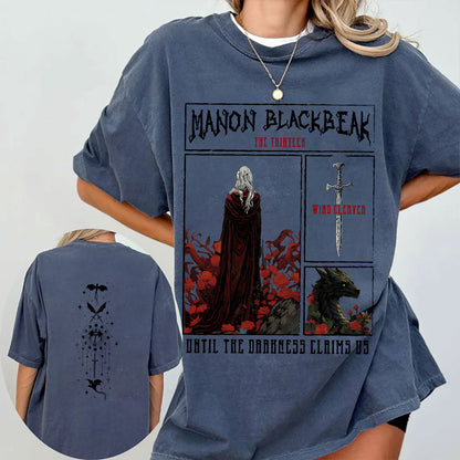 Manon Blackbeak: The Darkness Claims Us Tee ⚔️🐉