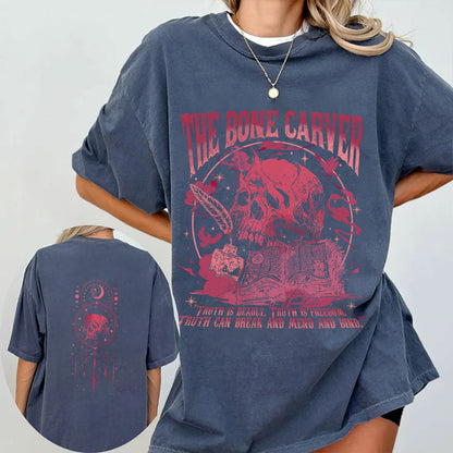 The Bone Carver Tee – Speak with Death, Walk with Power ☠️