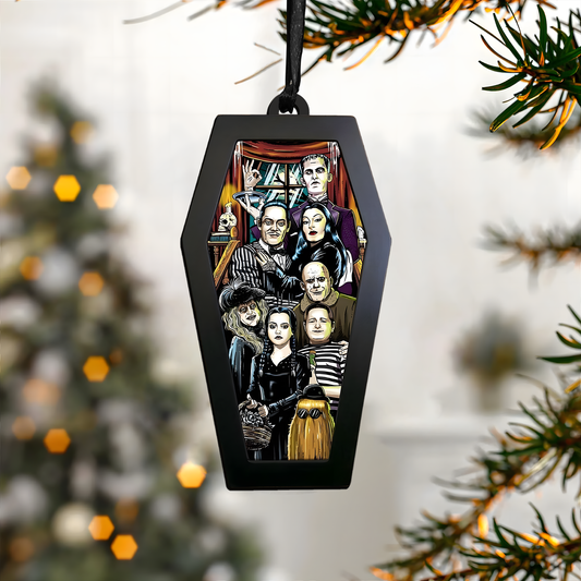 Spooky Family Portrait – Acrylic & Wood Ornament