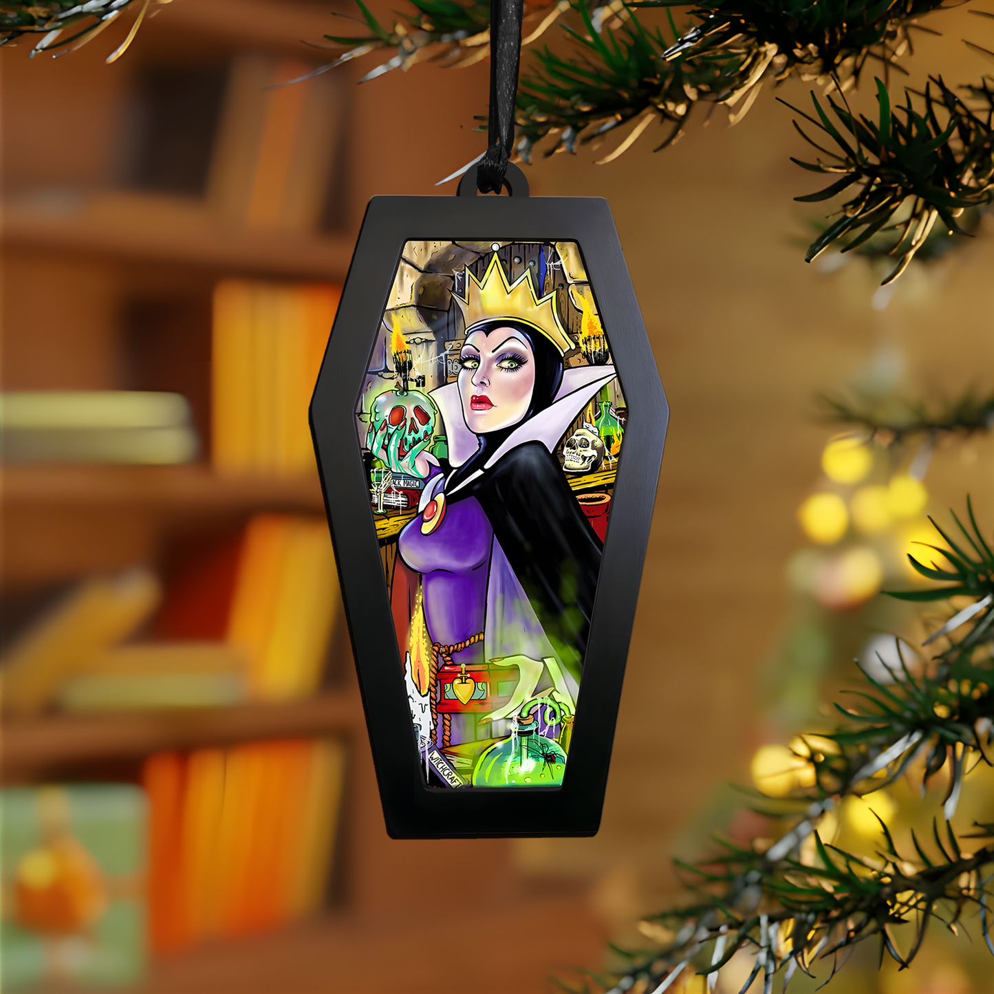 Evil Queen Acrylic & Wood Ornament