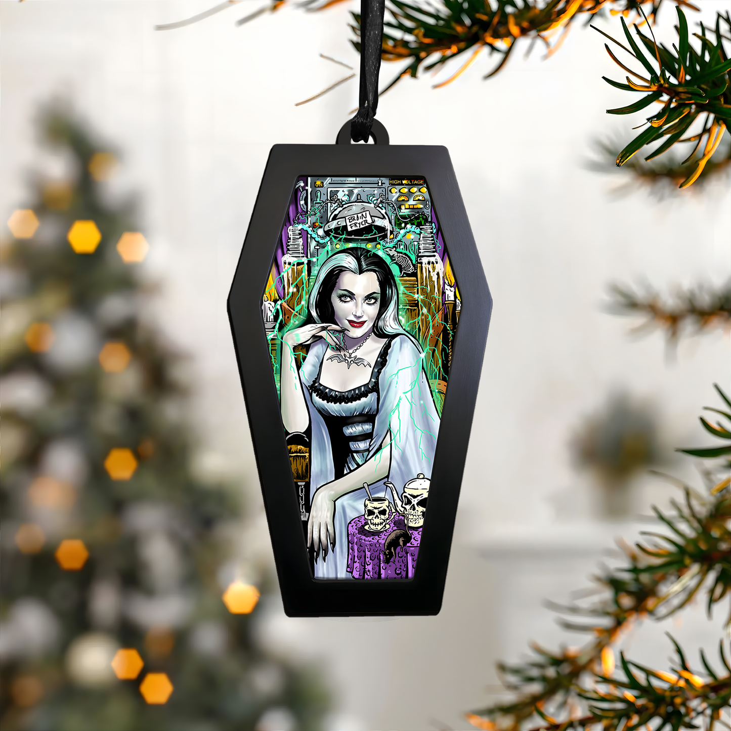 Gothic Bride Acrylic & Wood Ornament