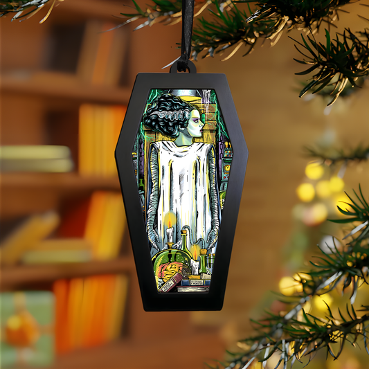 Bride of Frankenstein Acrylic & Wood Ornament