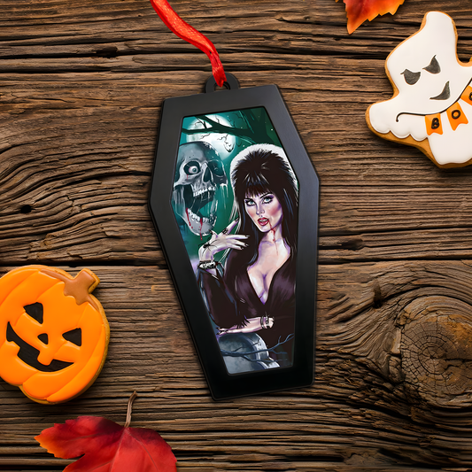 Elvira Mistress of the Dark – Acrylic & Wood Ornament