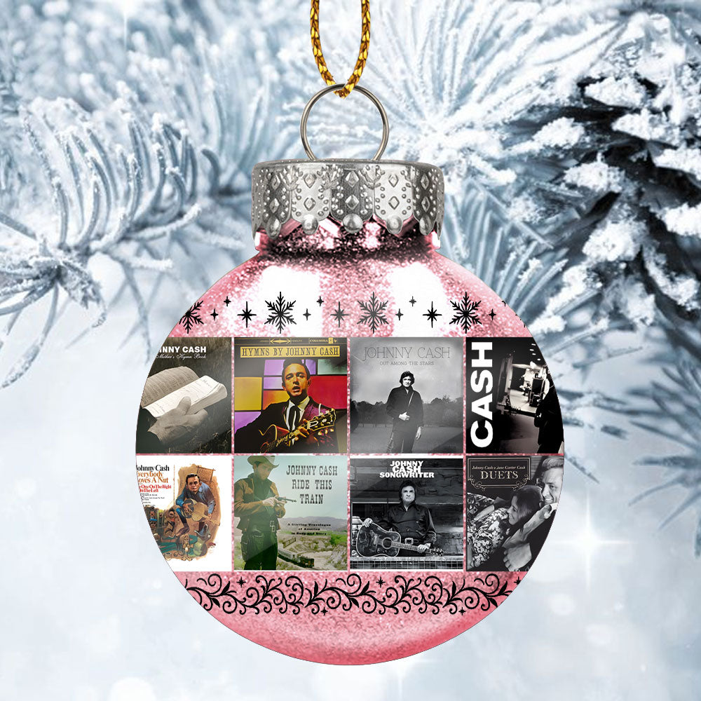 Johnny Cash Ball Ornament – The Man in Black Holiday Tribute