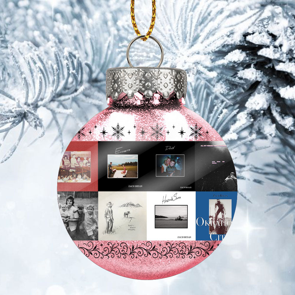 Zach Bryan Ball Ornament – Heartfelt Country Spirit for the Holidays