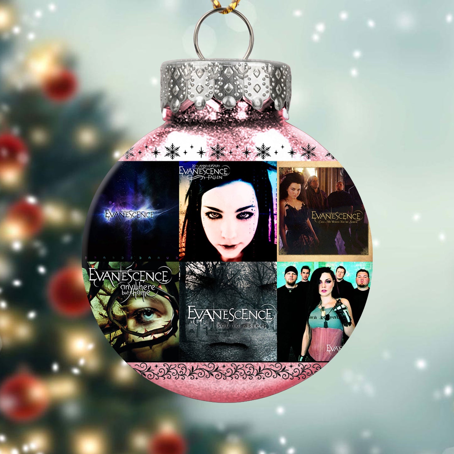 Evanescence Album Collage Ornament – Gothic Rock Christmas Decoration