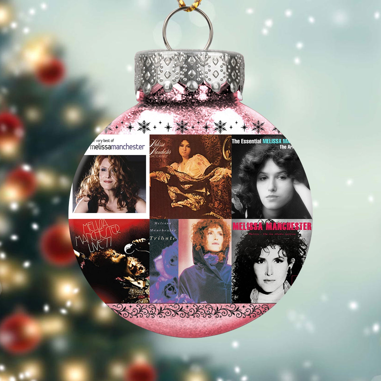 Melissa Manchester Album Collage Ornament – Classic Pop Holiday Decoration