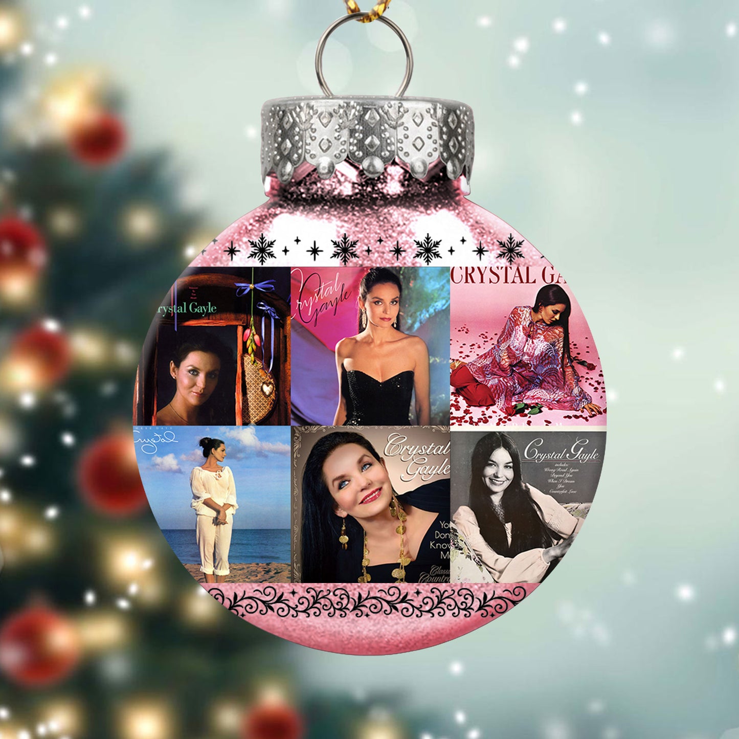 Crystal Gayle Album Covers Christmas Ball Ornament
