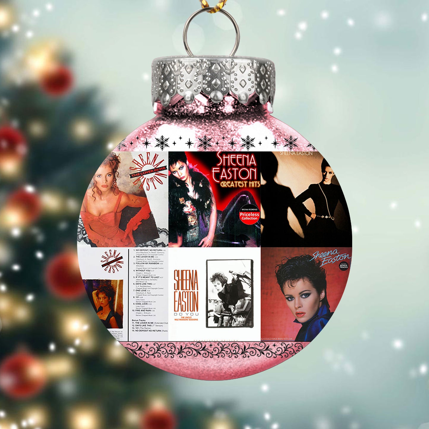 Sheena Easton Album Collage Ornament – Pop Icon Christmas Decoration