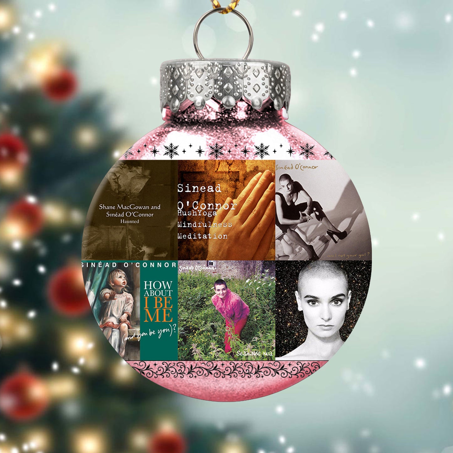 Sinéad O’Connor Album Collage Ornament – Iconic Alternative Music Christmas Decor