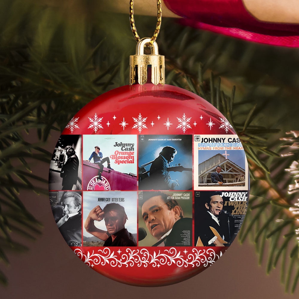 Johnny Cash Ball Ornament – The Man in Black Holiday Tribute