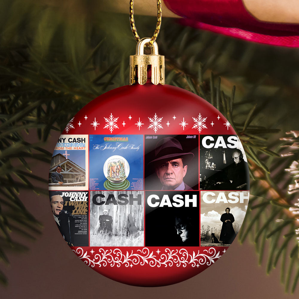 Johnny Cash Ball Ornament – The Man in Black Holiday Tribute