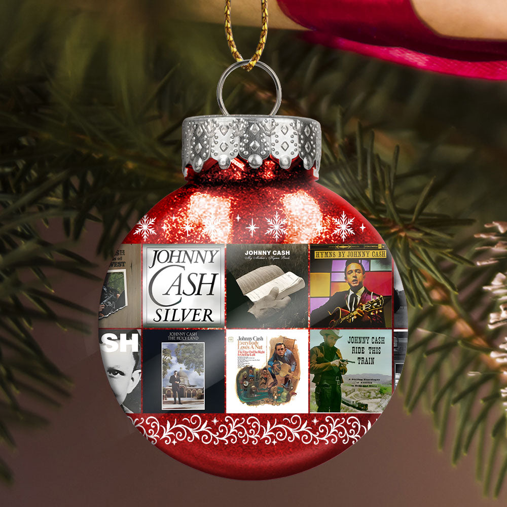 Johnny Cash Ball Ornament – The Man in Black Holiday Tribute