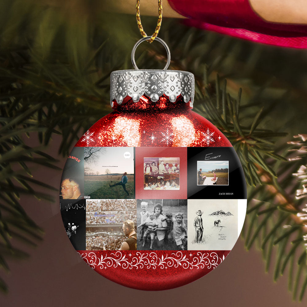 Zach Bryan Ball Ornament – Heartfelt Country Spirit for the Holidays
