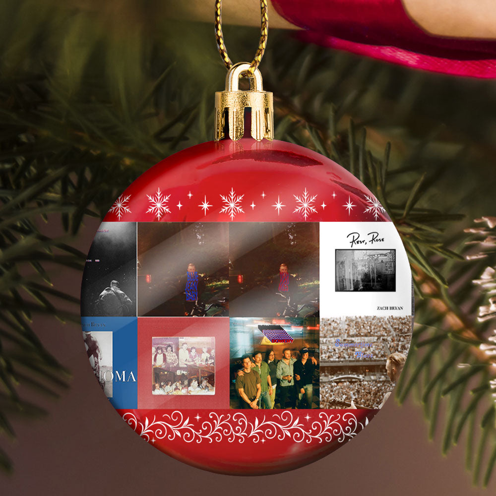 Zach Bryan Ball Ornament – Heartfelt Country Spirit for the Holidays