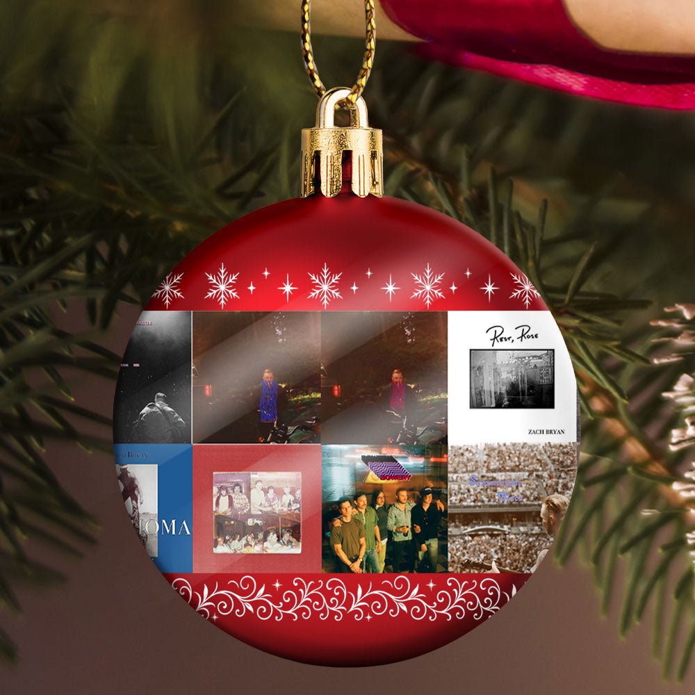 Zach Bryan Ball Ornament – Heartfelt Country Spirit for the Holidays