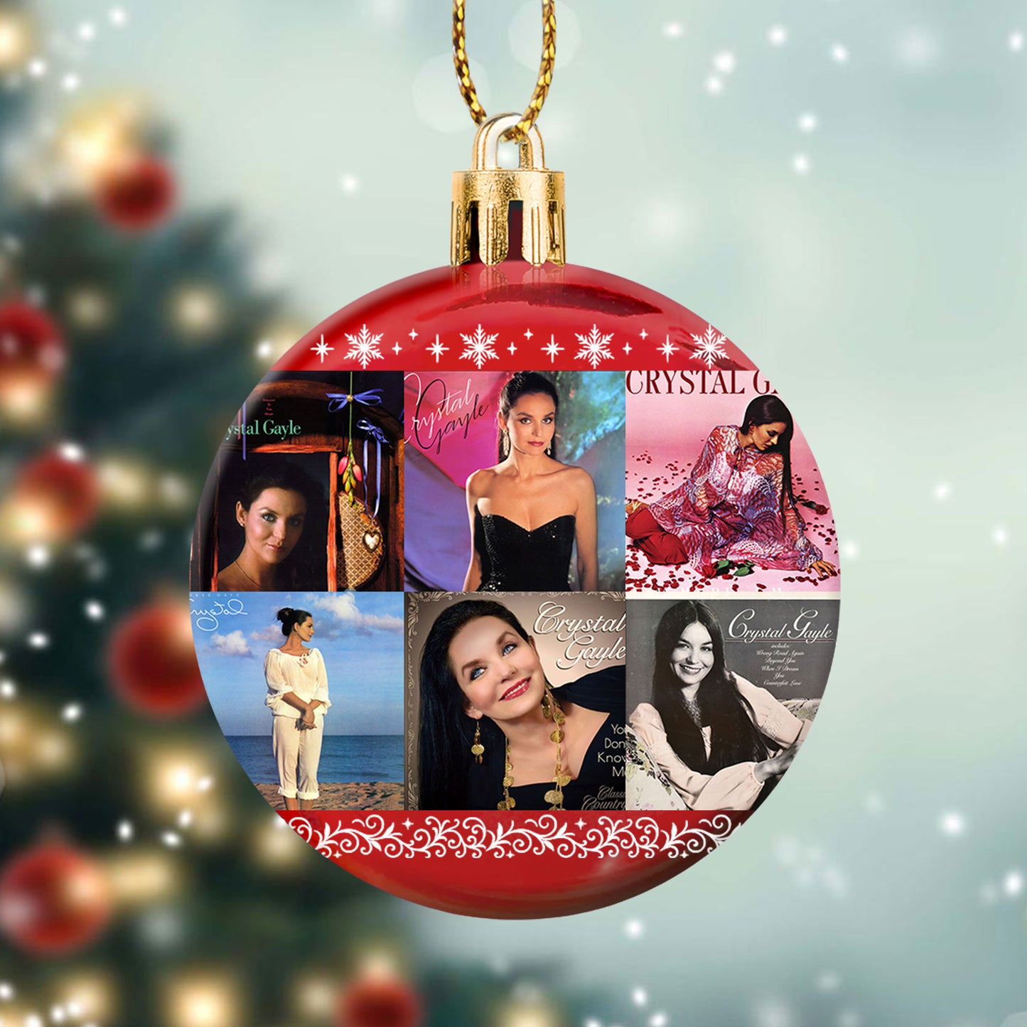 Crystal Gayle Album Covers Christmas Ball Ornament