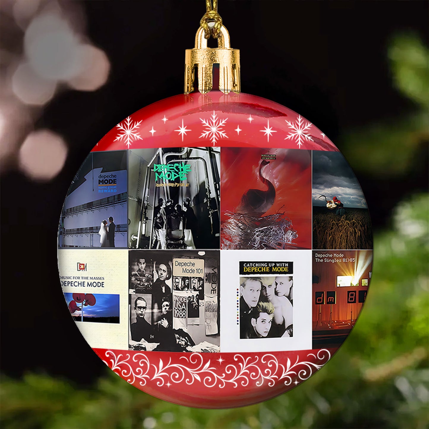 Depeche Mode Ball Ornament – A Synthwave Symphony for the Holiday Season