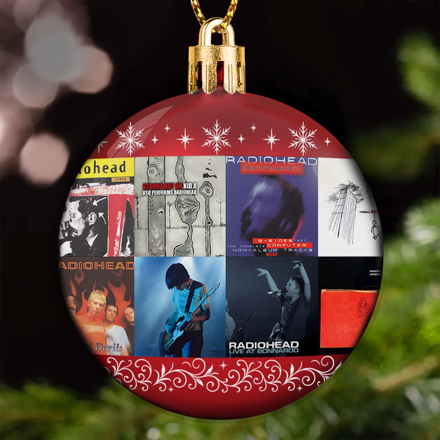 Radiohead Ball Ornament – A Tribute to Innovation, Emotion, and Alternative Spirit