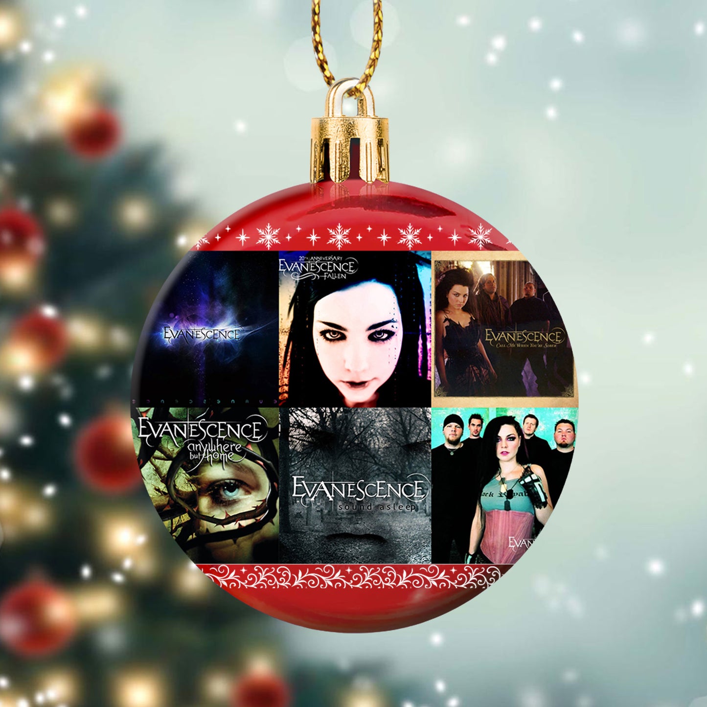 Evanescence Album Collage Ornament – Gothic Rock Christmas Decoration