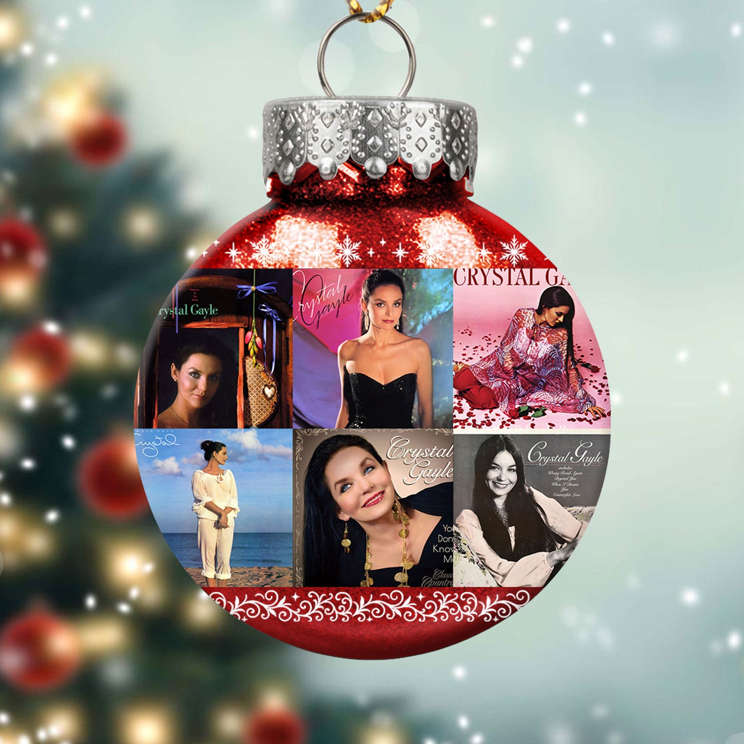 Crystal Gayle Album Covers Christmas Ball Ornament