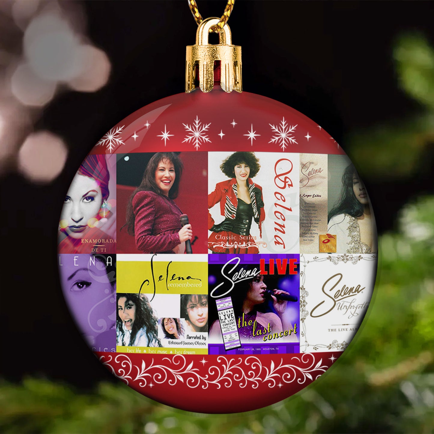 Selena Ball Ornament – The Queen of Tejano Shines Bright This Christmas