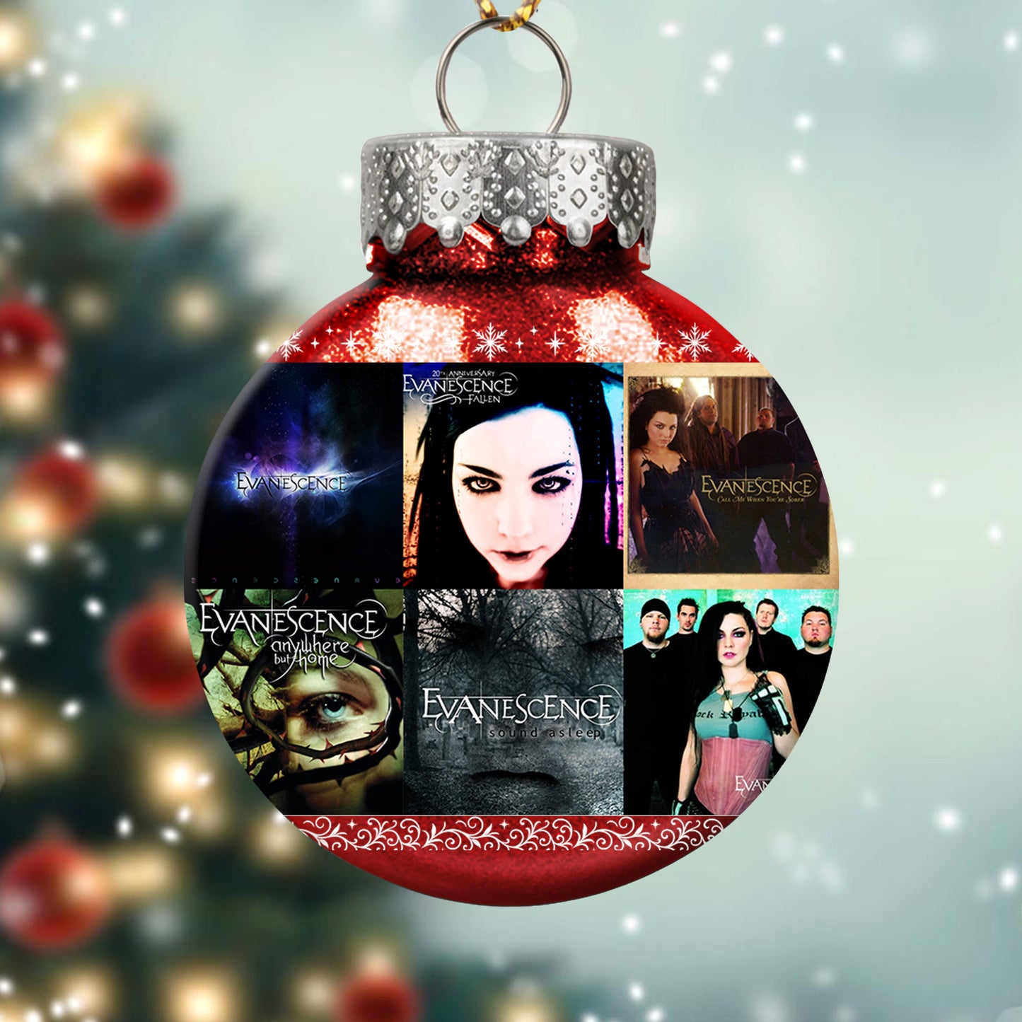 Evanescence Album Collage Ornament – Gothic Rock Christmas Decoration