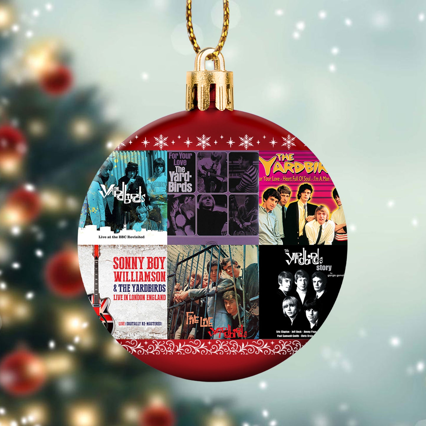 The Yardbirds Album Collage Ornament – Classic Rock Christmas Decoration