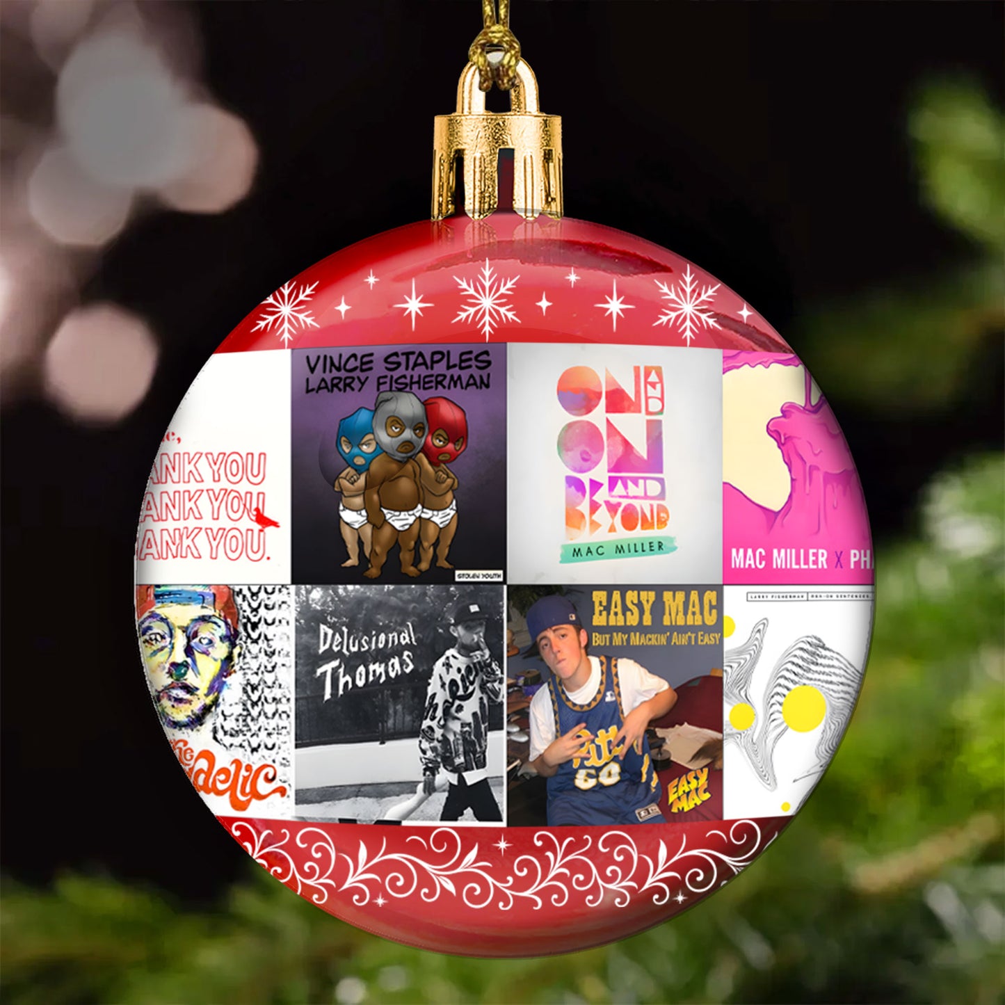 Mac Miller Ball Ornament – A Tribute to Timeless Vibes and Soulful Sound