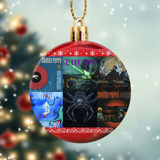 Skinny Puppy Album Collage Ornament – Industrial Rock Christmas Decoration