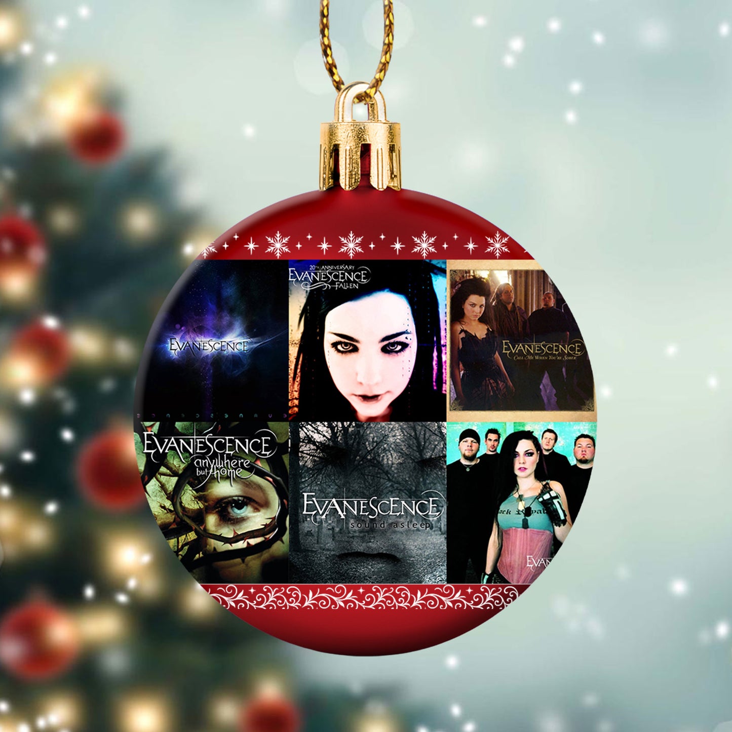 Evanescence Album Collage Ornament – Gothic Rock Christmas Decoration