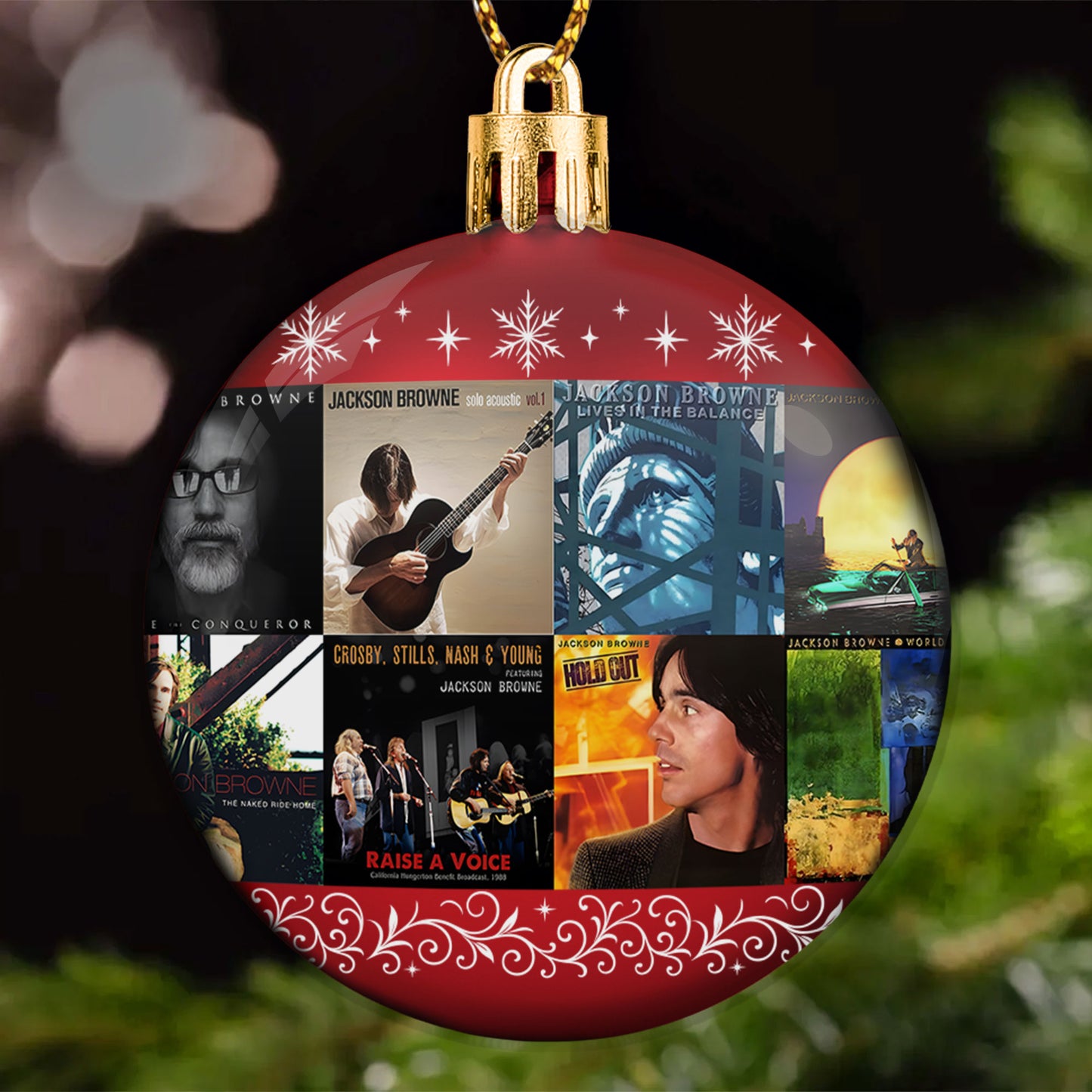 Jackson Browne Ball Ornament – Folk Rock Reflections