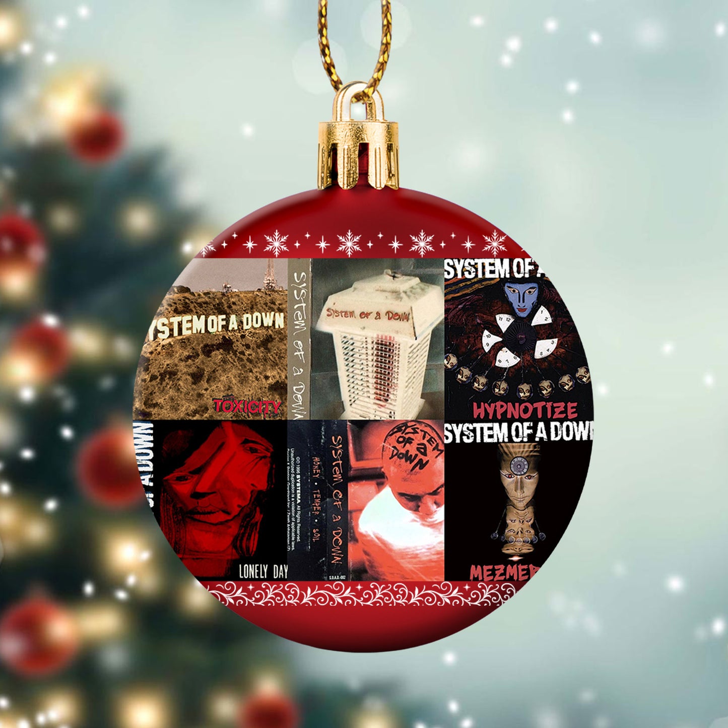 System of a Down Ball Ornament – A Bold Christmas Gift for True Rock Fans