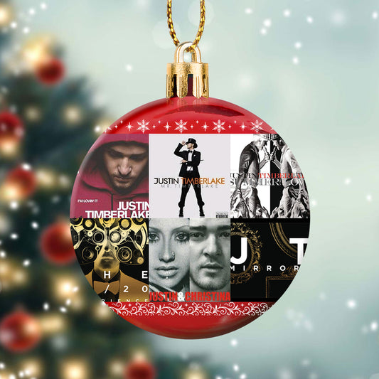 Justin Timberlake Album Collage Ornament – Pop & R&B Christmas Decoration