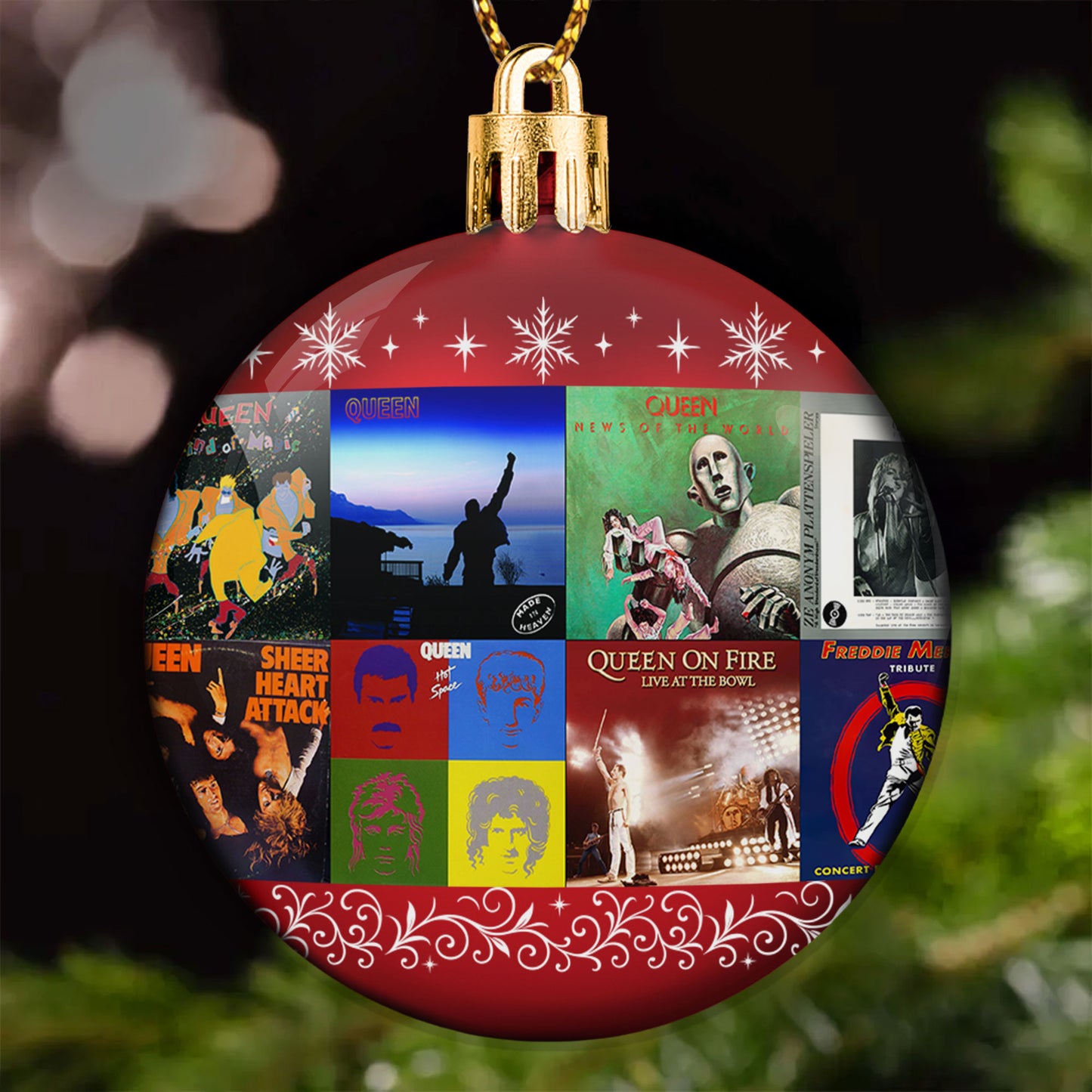 Queen Ball Ornament – A Majestic Tribute to Rock Royalty and Holiday Harmony