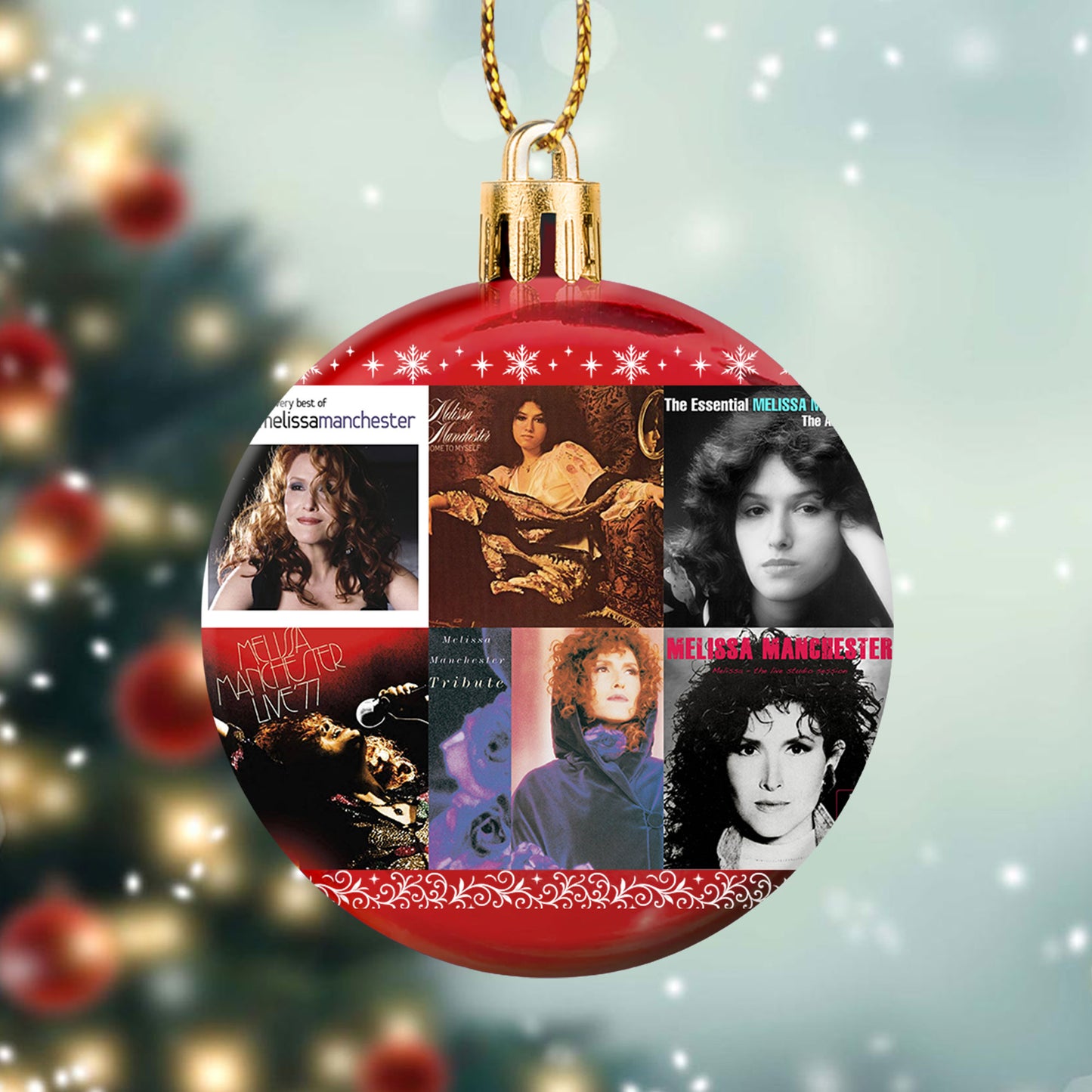 Melissa Manchester Album Collage Ornament – Classic Pop Holiday Decoration