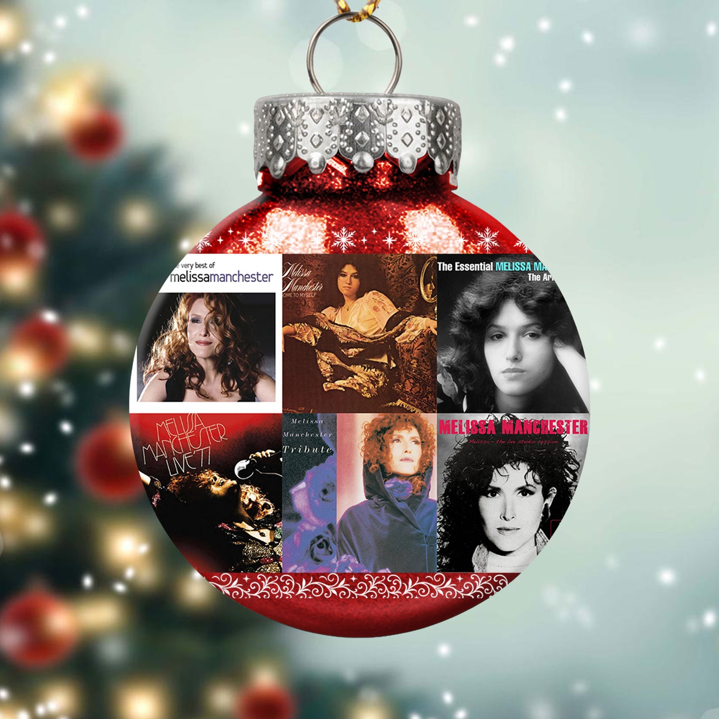 Melissa Manchester Album Collage Ornament – Classic Pop Holiday Decoration