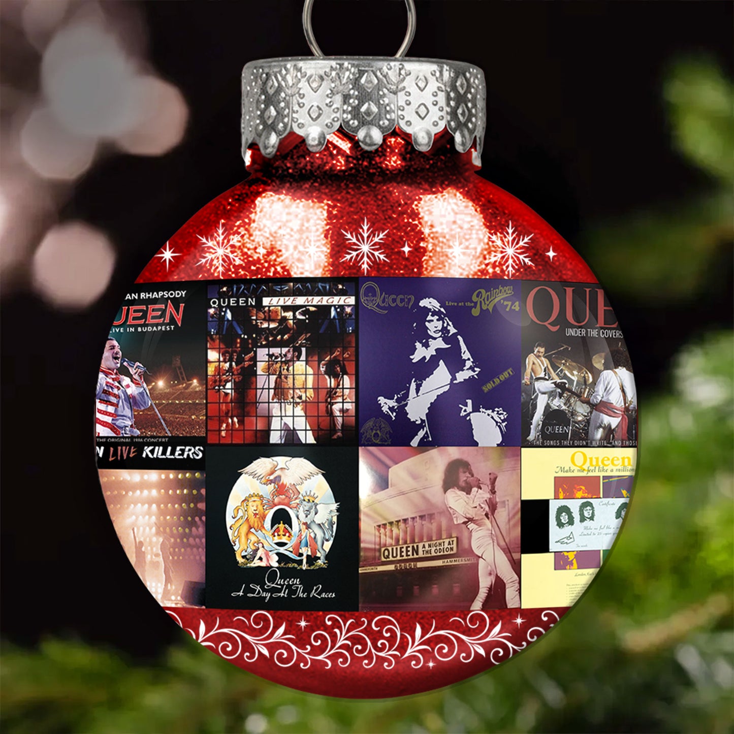 Queen Ball Ornament – A Majestic Tribute to Rock Royalty and Holiday Harmony